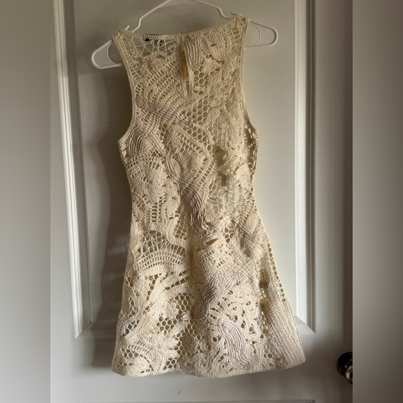 H&M Cream Crochet Mini Dress - Picture 9 of 11